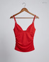 Preloved Premium Womens Tank Top by Unknown, Red Polyester for Womens - OTS Thrift Shop Peshawar Pakistan