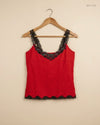 UK Imported secondhand Womens Tank Top - gaminerie brand, Red Cotton, Excellent condition, for Womens - Online Thrift Store Karachi Pakistan