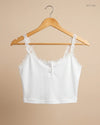 Premium Condition Womens Tank Top | Preloved Shein | White Polyester | Thrift Shop for Womens Karachi Pakistan | OTS