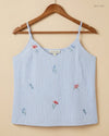 Womens Tank Top | Accessorize | Preloved Branded | SkyBlue Cotton | Premium | OTS Thrift Store Lahore Pakistan