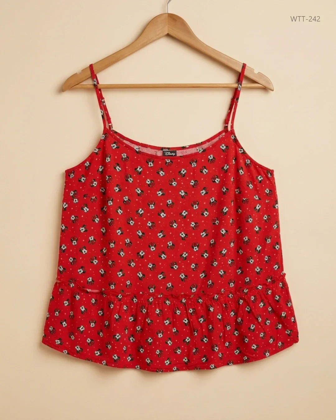 Premium Condition Womens Tank Top | Preloved Disney | Red Cotton | Thrift Shop for Womens Islamabad Pakistan | OTS