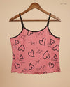 Womens Tank Top | CUT LABEL | Preloved Branded | Maroon Polyester | Premium | OTS Thrift Store Karachi Pakistan