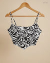 Premium Condition Womens Tank Top | Preloved Shein | Black & White Polyester | Thrift Shop for Womens Islamabad Pakistan | OTS