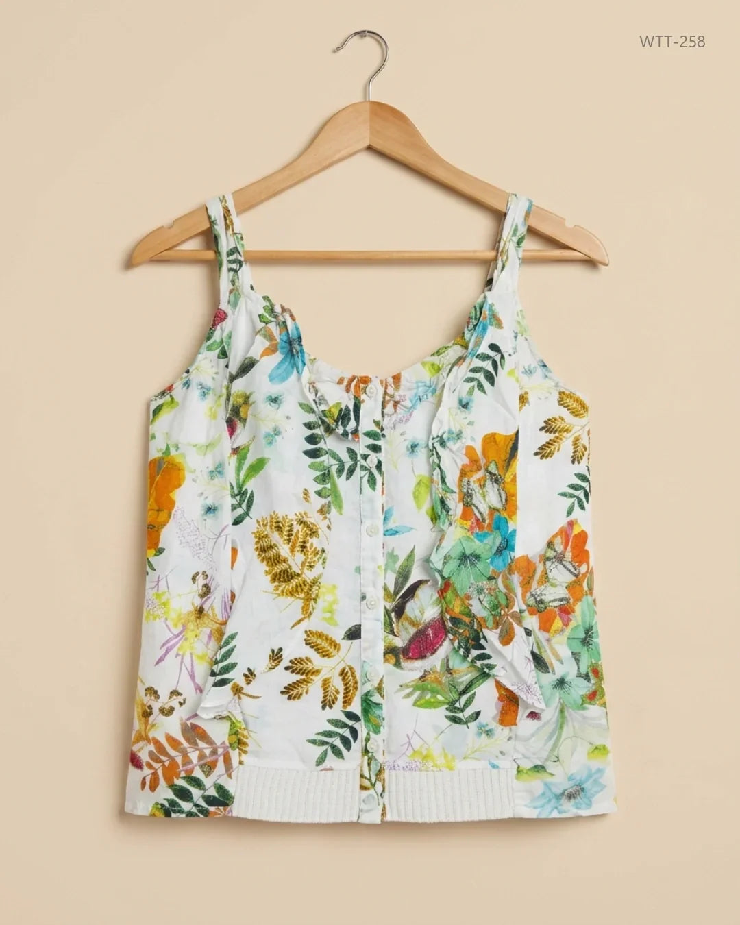 Shop Premium Womens Tank Top by Zara | Preloved Branded Clothes | Multi Viscose | Womens | OTS Thrift Store Peshawar Pakistan