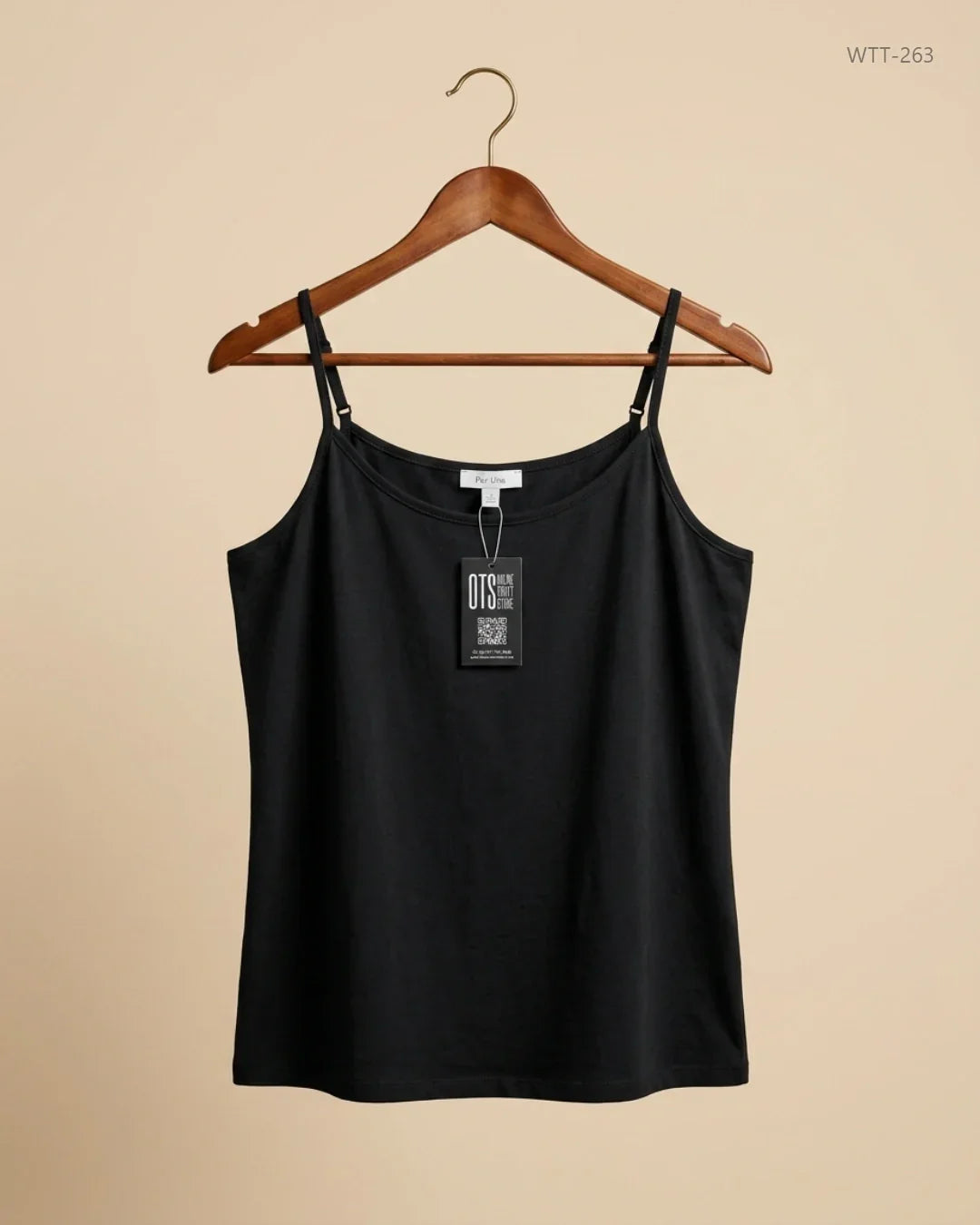 Secondhand Branded Womens Tank Top by Per Una, Black Cotton fabric, Premium condition, for Womens - Online Thrift Shop Karachi Pakistan