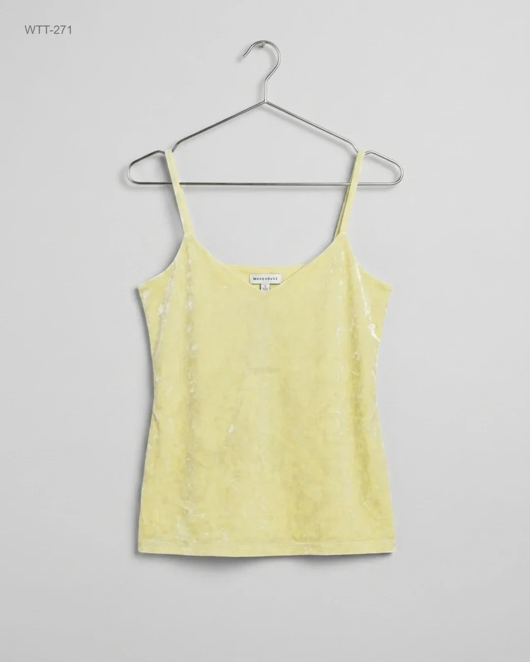 Shop Premium Womens Tank Top by Warehouse | Preloved Branded Clothes | Yellow Velvet | Womens | OTS Thrift Store Peshawar Pakistan