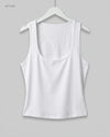 Womens Tank Top | Unknown | Preloved Branded | White Polyester | Excellent | OTS Thrift Store Islamabad Pakistan