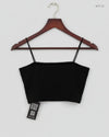 Secondhand Branded Womens Tank Top by Shein, Black Polyester fabric, Premium condition, for Womens - Online Thrift Shop Islamabad Pakistan