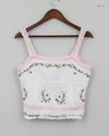 Preloved Premium Womens Tank Top by River Island, White Cotton for Womens - OTS Thrift Shop Peshawar Pakistan