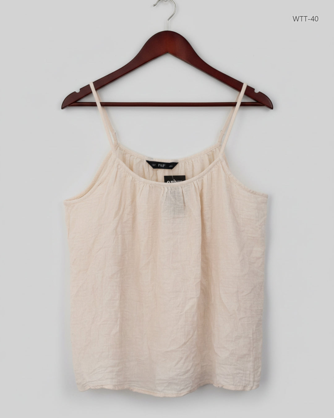 Premium Condition Womens Tank Top | Preloved F&F | OffWhite Cotton | Thrift Shop for Womens Peshawar Pakistan | OTS