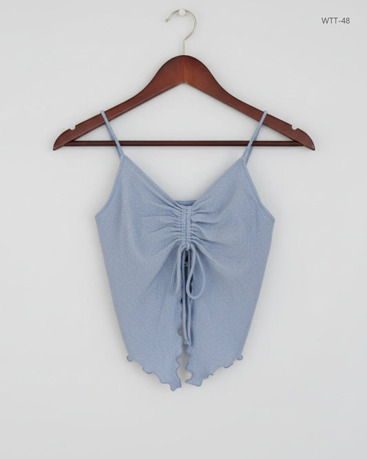 Womens Tank Top | H&M | Preloved Branded | SkyBlue Polyester | Premium Plus | OTS Thrift Store Lahore Pakistan