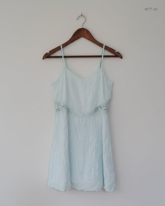 Shop Premium Womens Tank Top by H&M | Preloved Branded Clothes | Ice Blue Viscose | Womens | OTS Thrift Store Peshawar Pakistan