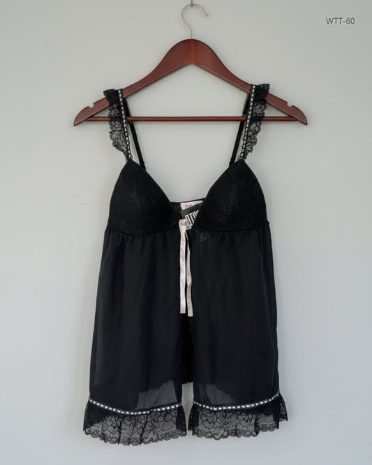 Shop Premium Womens Tank Top by Next | Preloved Branded Clothes | Black Polyester | Womens | OTS Thrift Store Peshawar Pakistan