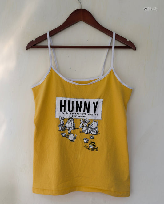 Preloved Premium Womens Tank Top by Disney, Yellow Cotton for Womens - OTS Thrift Shop Karachi Pakistan
