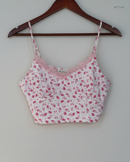 Secondhand Branded Womens Tank Top by Miss Selfridge, White Cotton fabric, Premium condition, for Womens - Online Thrift Shop Peshawar Pakistan