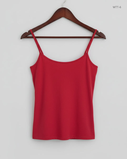 Premium Condition Womens Tank Top | Preloved Clock House | Red Cotton | Thrift Shop for Womens Karachi Pakistan | OTS