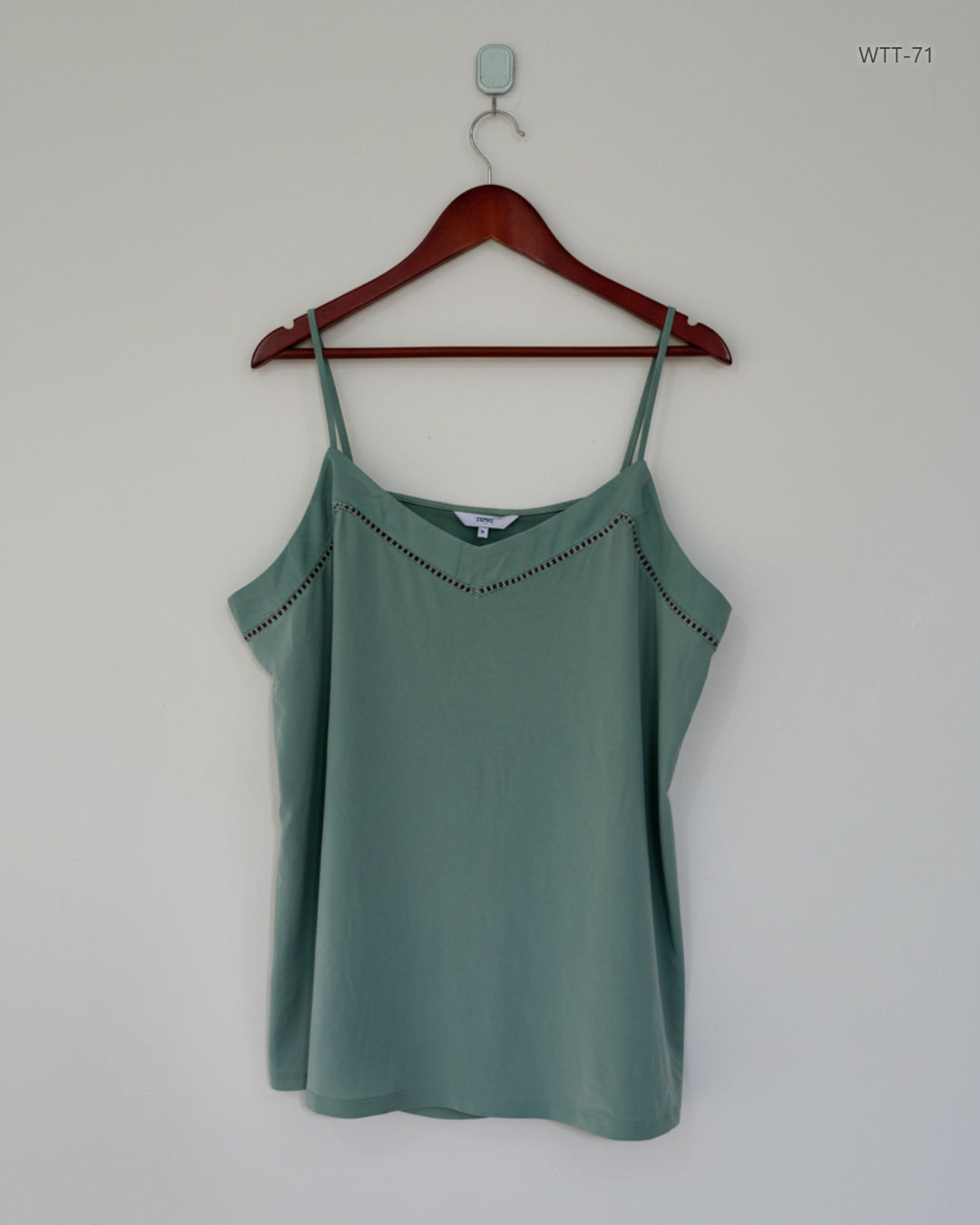 Womens Tank Top | Next | Preloved Branded | Olive Polyester | Premium | OTS Thrift Store Karachi Pakistan