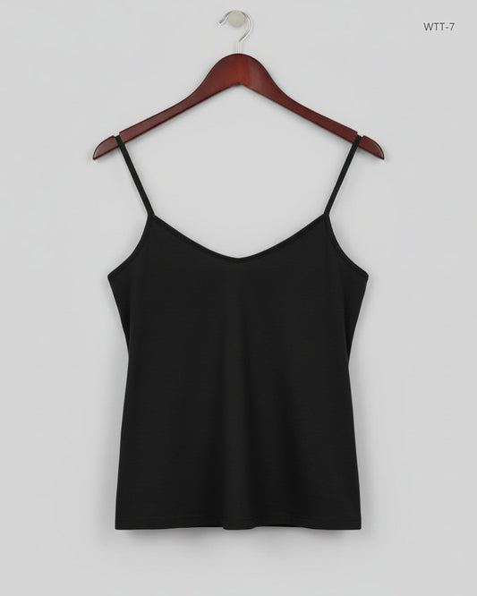 Preloved Premium Womens Tank Top by R edition, Black Polyester for Womens - OTS Thrift Shop Peshawar Pakistan
