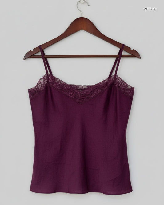 Secondhand Branded Womens Tank Top by Esmara Lingerie, Purple Cotton fabric, Premium condition, for Womens - Online Thrift Shop Karachi Pakistan